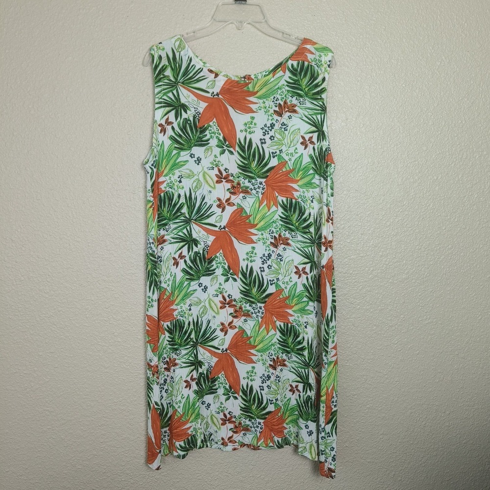 Hibiscus Collection Hawaii Floral Causal Bohemian Dress One Siz Sleeveless Women